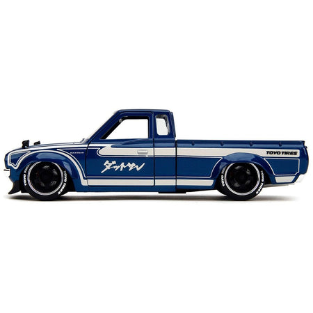 1972 Datsun 620 Pickup Truck Blue Metallic and Cream "JDM Tuners" Series 1/24 Diecast Model Car by Jada-Jada-ModelCars.com