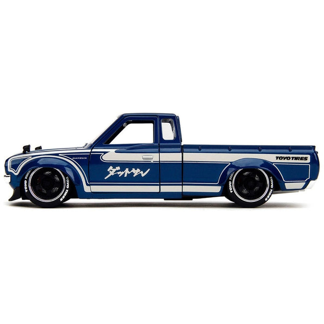 1972 Datsun 620 Pickup Truck Blue Metallic and Cream "JDM Tuners" Series 1/24 Diecast Model Car by Jada-Jada-ModelCars.com