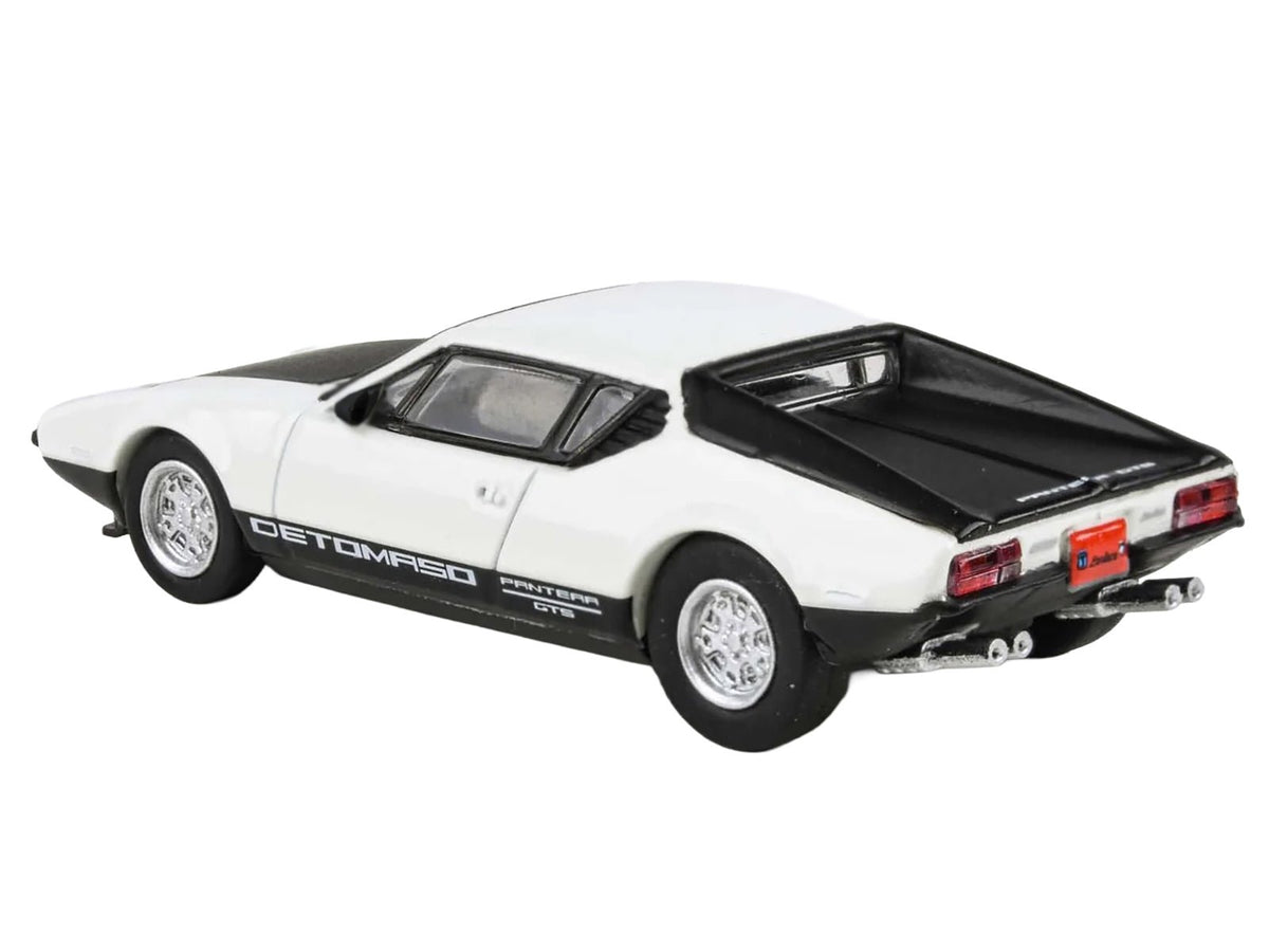 1972 De Tomaso Pantera White and Black 1/64 Diecast Model Car by Paragon Models-Paragon-ModelCars.com