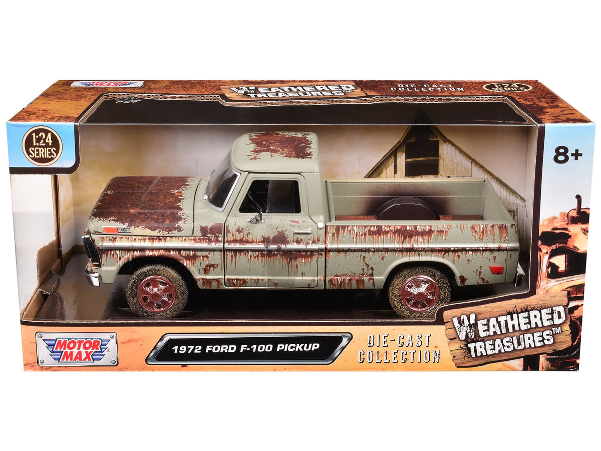 1972 Ford F-100 Pickup Truck Beige (Rusted) "Weathered Treasures" Series 1/24 Diecast Model Car by Motormax-Motormax-ModelCars.com