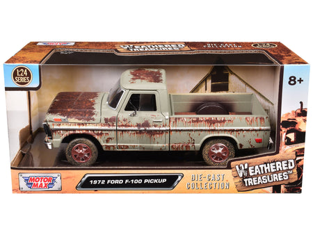 1972 Ford F-100 Pickup Truck Beige (Rusted) "Weathered Treasures" Series 1/24 Diecast Model Car by Motormax-Motormax-ModelCars.com