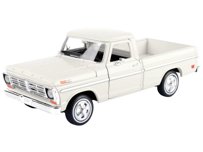 1972 Ford F-100 Pickup Truck Cream "Timeless Legends" Series 1/24 Diecast Model Car by Motormax-Motormax-ModelCars.com