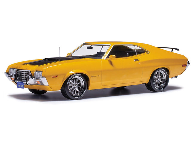 1972 Ford Gran Torino Sport 2-Door Orange Metallic with Black Hood Stripes 1/18 Diecast Model Car by IXO Models-IXO-ModelCars.com