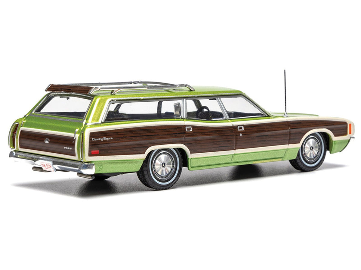 1972 Ford LTD Country Squire Wagon Green Metallic with Woodgrain Sides 1/43 Diecast Model by IXO Models-IXO-ModelCars.com