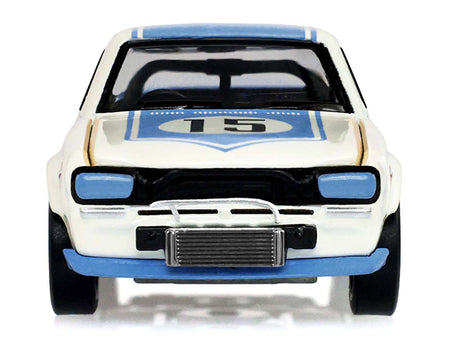 1972 Nissan Skyline 2000 GT-R (KPGC10) RHD (Right Hand Drive) 15 Kunimitsu Takahashi "50th Victory" White with Blue Stripe "Tokyo Torque" Series 10 1/64 Diecast Model Car by Greenlight-Greenlight-ModelCars.com