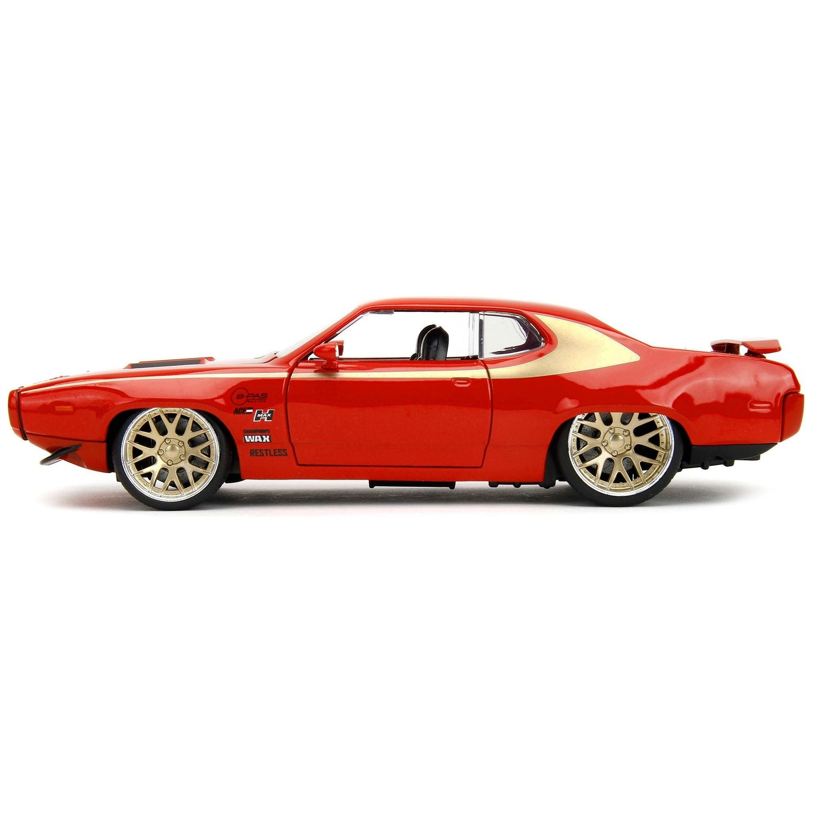 1972 Plymouth GTX Red with Gold Graphics "Bigtime Muscle" Series 1/24 Diecast Model Car by Jada - Jada - ModelCars.com