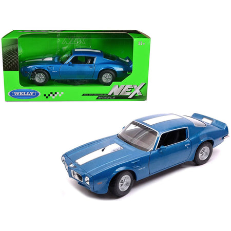 1972 Pontiac Firebird Trans Am Blue Metallic 1/24 Diecast Model Car by Welly - Welly - ModelCars.com