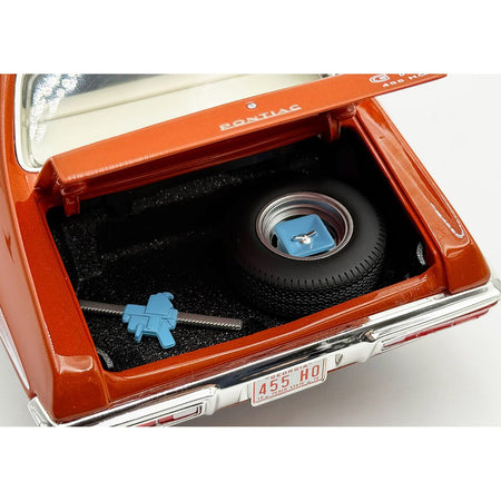 1972 Pontiac GTO LeMans Sundance Orange Metallic with GTO Stripes Limited Edition to 342 pieces Worldwide 1/18 Diecast Model Car by ACME-Acme-ModelCars.com