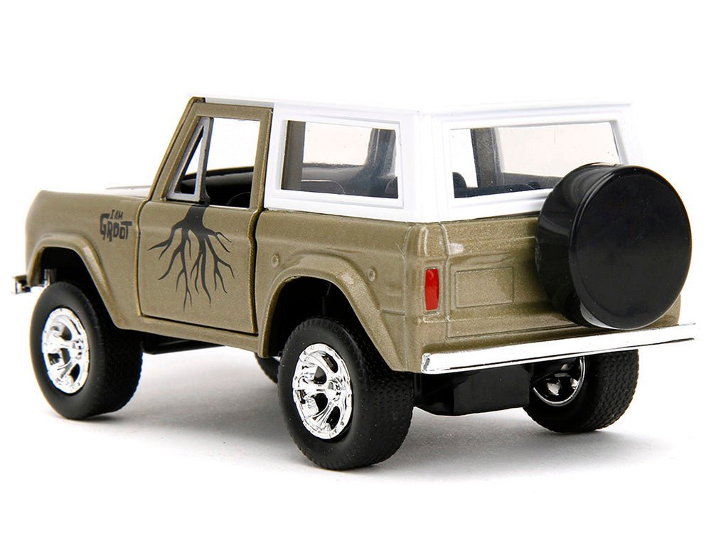 1973 Ford Bronco "Groot" Gold Metallic with White Top "Guardians of the Galaxy" "Hollywood Rides" Series 1/32 Diecast Car Model by Jada-Jada-ModelCars.com
