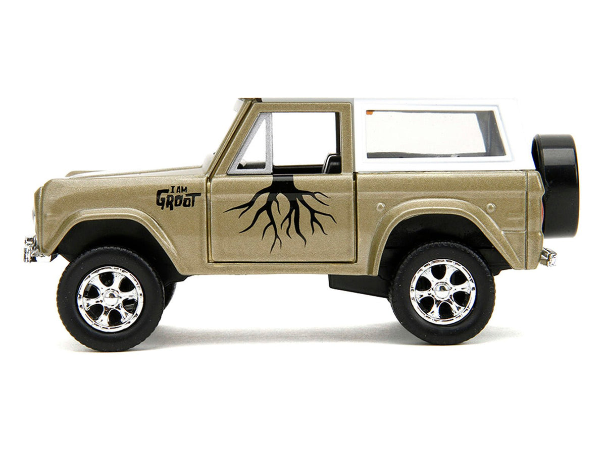 1973 Ford Bronco "Groot" Gold Metallic with White Top "Guardians of the Galaxy" "Hollywood Rides" Series 1/32 Diecast Car Model by Jada-Jada-ModelCars.com