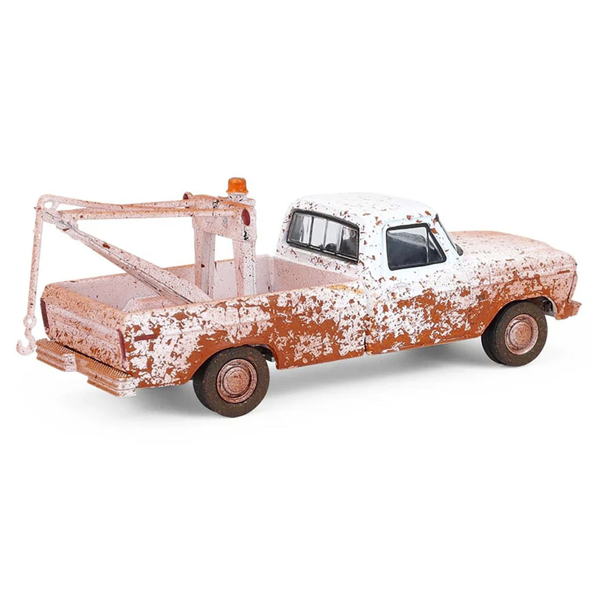 1973 Ford F-100 Tow Truck White (Weathered) "Blue Collar Collection" Series 14 1/64 Diecast Model Car by Greenlight-Greenlight-ModelCars.com