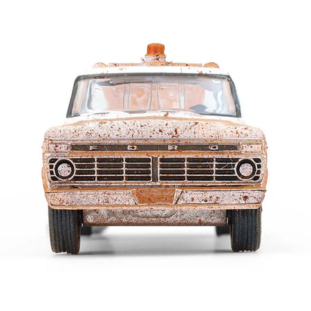 1973 Ford F-100 Tow Truck White (Weathered) "Blue Collar Collection" Series 14 1/64 Diecast Model Car by Greenlight-Greenlight-ModelCars.com
