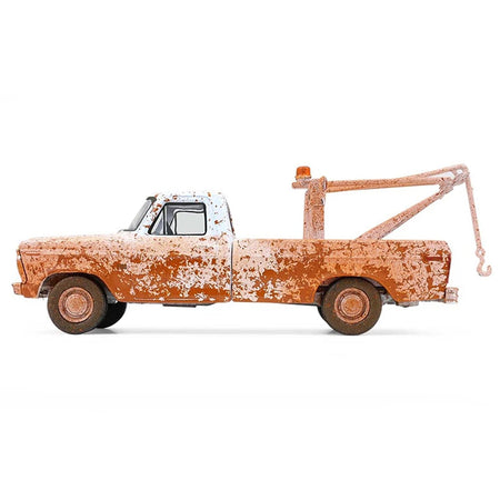 1973 Ford F-100 Tow Truck White (Weathered) "Blue Collar Collection" Series 14 1/64 Diecast Model Car by Greenlight-Greenlight-ModelCars.com