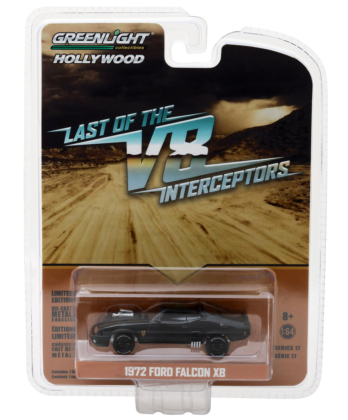1973 Ford Falcon XB Black "Last of the V8 Interceptors" (1979) Movie "Hollywood Series" Release 17 1/64 Diecast Model Car by Greenlight-Greenlight-ModelCars.com