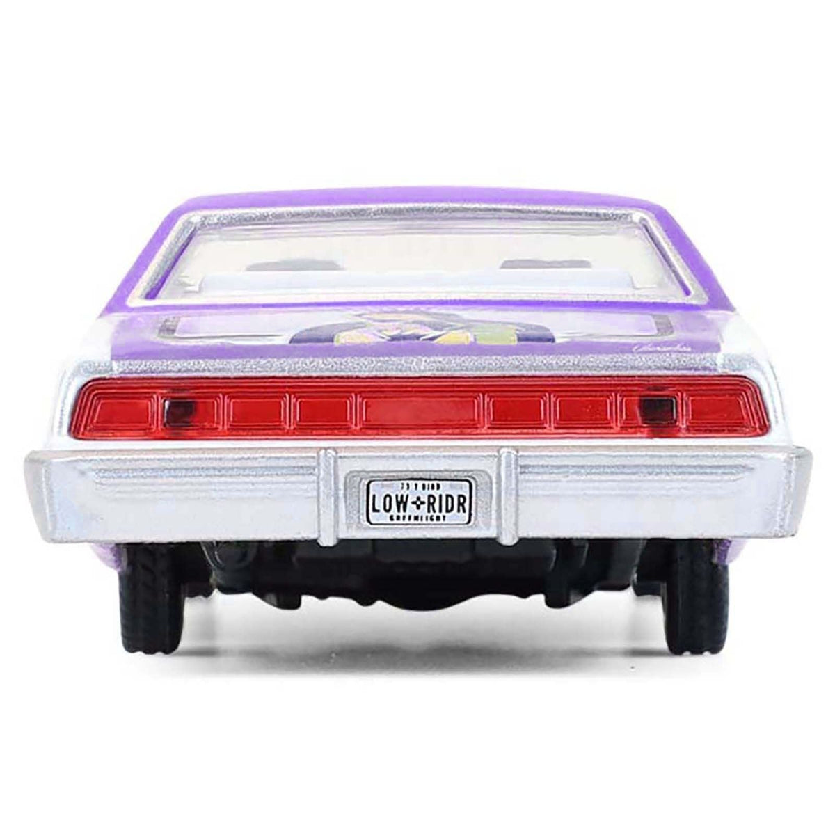 1973 Ford Thunderbird Lowrider "Michael Heralda Special Edition" Purple Metallic with Graphics and White Interior "Hobby Exclusive" Series 1/64 Diecast Model Car by Greenlight-Greenlight-ModelCars.com
