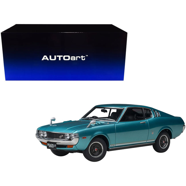 1973 Toyota Celica Liftback 2000GT (RA25) RHD (Right Hand Drive) Turquoise Blue Metallic 1/18 Model Car by Autoart - Autoart - ModelCars.com