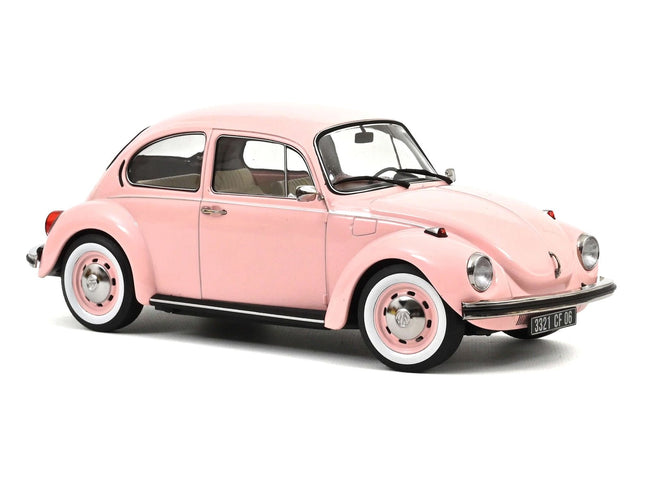 1973 Volkswagen 1303 Beetle Pastel Pink "New Baby Gift" 1/18 Diecast Model Car by Norev-Norev-ModelCars.com