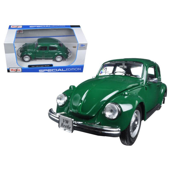 1973 Volkswagen Beetle Green 1/24 Diecast Model Car by Maisto - Maisto - ModelCars.com