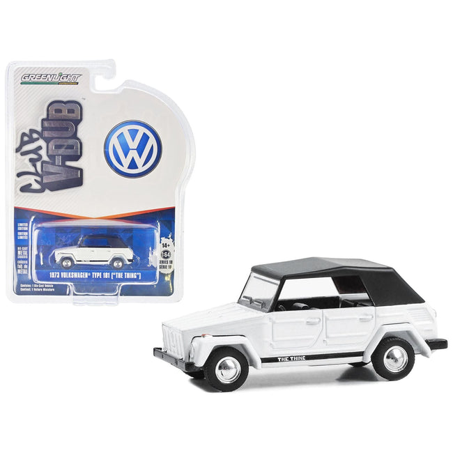 1973 Volkswagen Type 181 (Thing) White with Black Soft Top "Club Vee - Dub" Series 18 1/64 Diecast Model Car by Greenlight - Greenlight - ModelCars.com