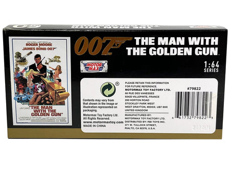 1974 AMC Hornet Red with White Stripes James Bond 007 "The Man with the Golden Gun" (1974) Movie with Display 1/64 Diecast Model Car by Motormax-Motormax-ModelCars.com