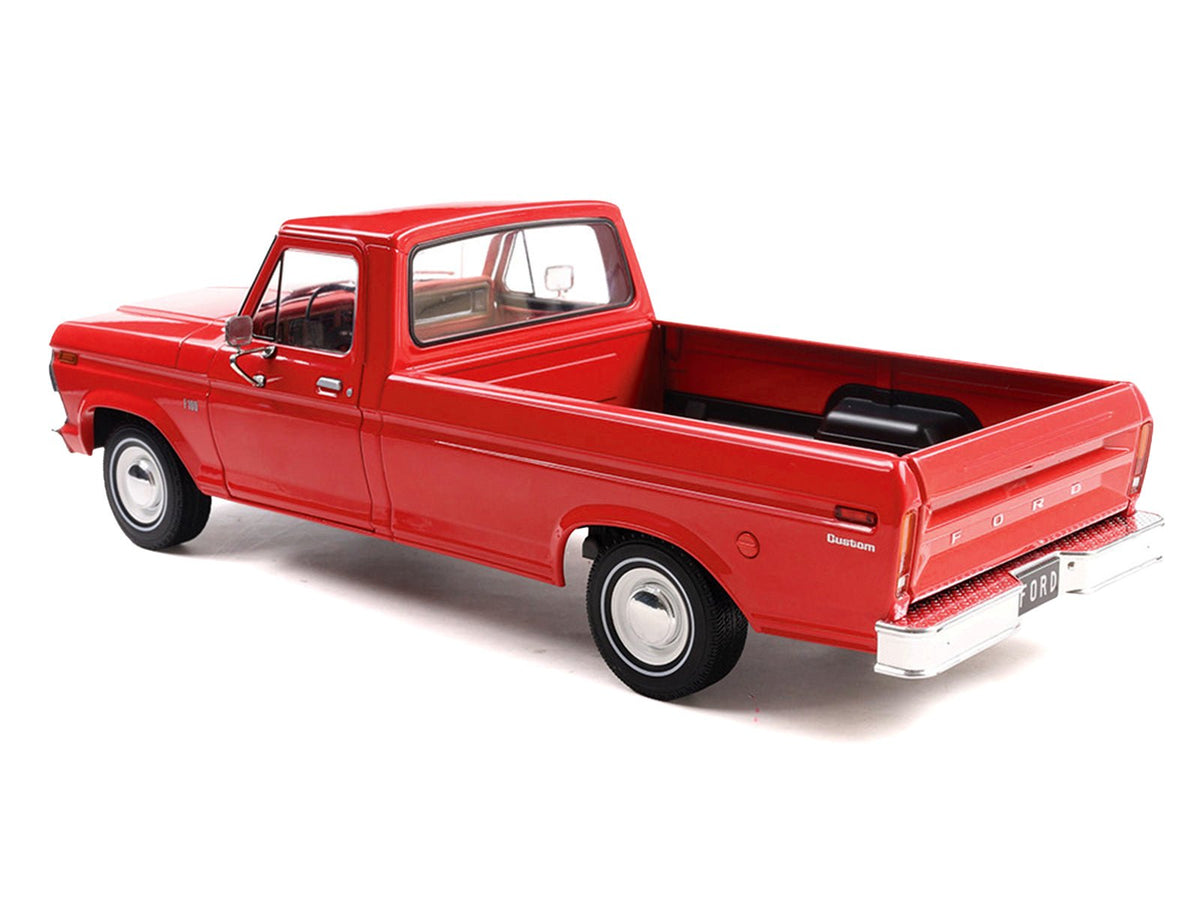 1974 Ford F-100 Pickup Truck Candy Apple Red 1/18 Diecast Model Car by IXO Models-Greenlight-ModelCars.com