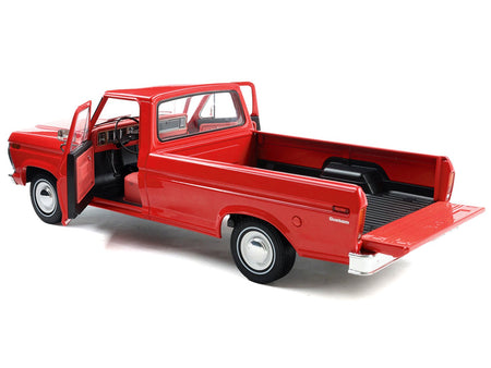 1974 Ford F-100 Pickup Truck Candy Apple Red 1/18 Diecast Model Car by IXO Models-Greenlight-ModelCars.com