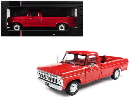 1974 Ford F-100 Pickup Truck Candy Apple Red 1/18 Diecast Model Car by IXO Models-Greenlight-ModelCars.com