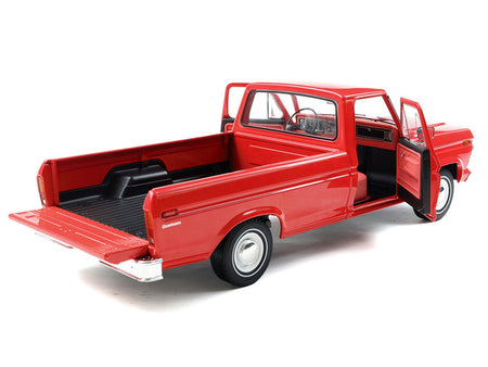 1974 Ford F-100 Pickup Truck Candy Apple Red 1/18 Diecast Model Car by IXO Models-Greenlight-ModelCars.com