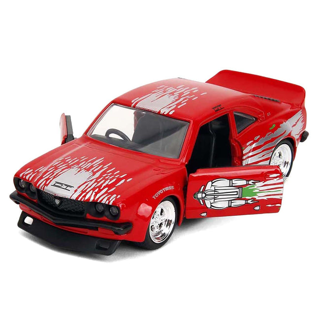 1974 Mazda RX-3 Red with Graphics "Fast & Furious" Series 1/32 Diecast Model Car by Jada-Jada-ModelCars.com