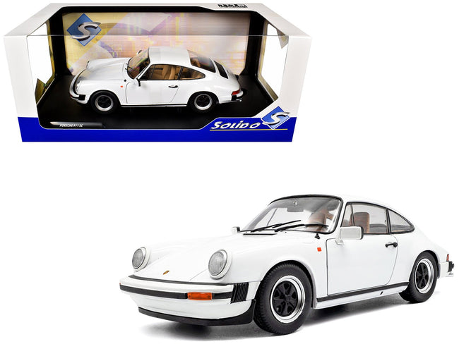 1974 Porsche 911 (930) 3.0 SC Grand Prix White 1/18 Diecast Model Car by Solido-Solido-ModelCars.com