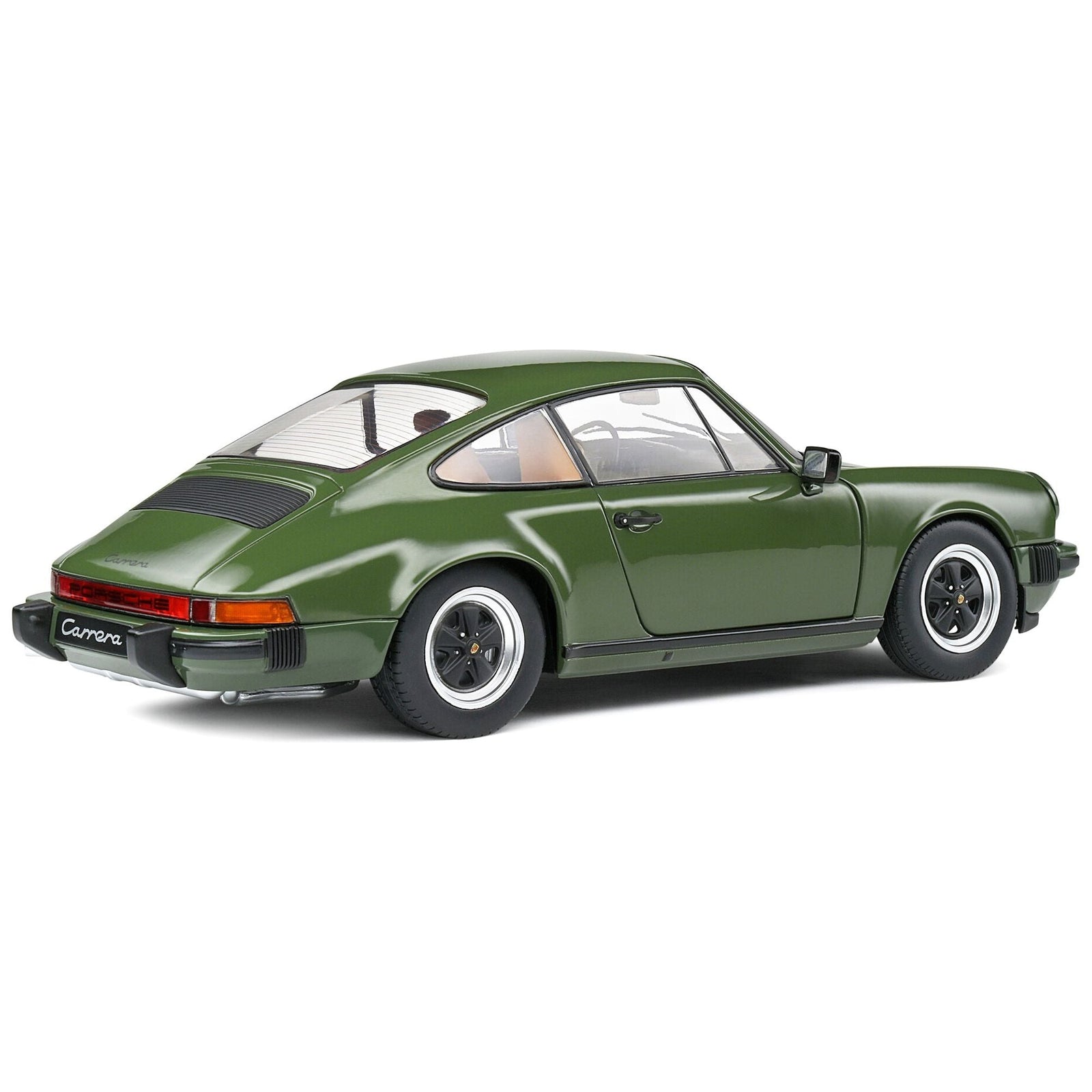 1974 Porsche 911 SC Olive Green with Black Stripes 1/18 Diecast Model Car by Solido - Solido - ModelCars.com