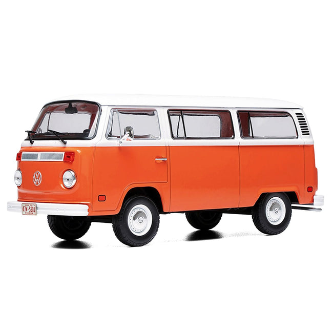 1974 Volkswagen T2 Bus Orange and White 1/24 Diecast Model by IXO Models-IXO-ModelCars.com