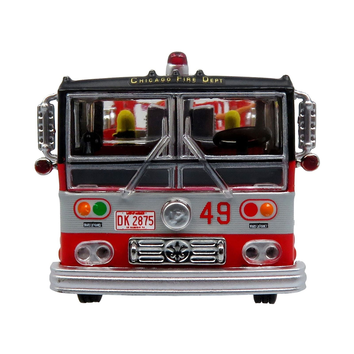 1974 Ward LaFrance Fire Engine "Chicago Fire Department - Engine 49" Red with Black Top "5 Alarm" Series Limited Edition 1/87 (HO) Diecast Model by Iconic Replicas-Iconic Replicas-ModelCars.com