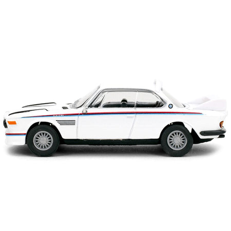 1975 BMW 3.0 CSL White with Red and Blue Stripes "Collection" Series 1/64 Diecast Model Car by Majorette-Majorette-ModelCars.com