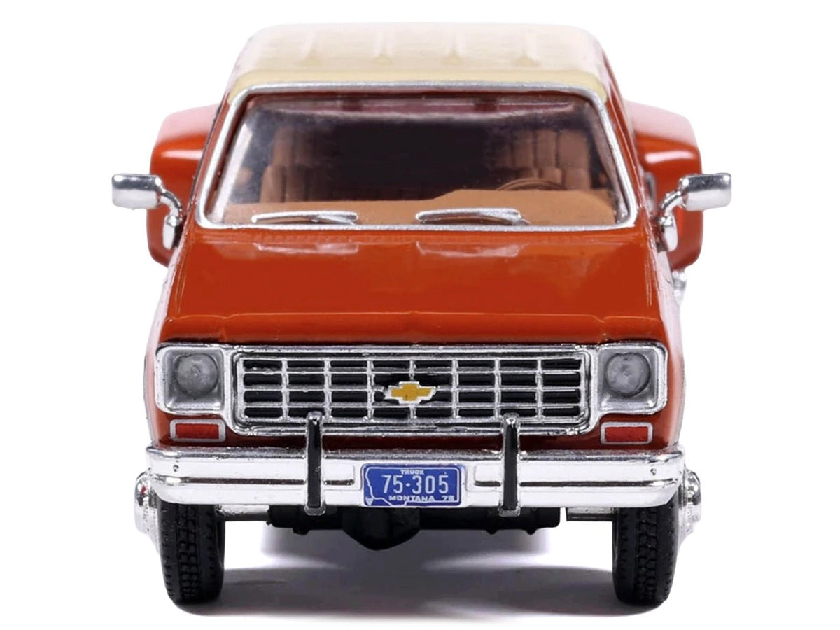 1975 Chevrolet Silverado K30 Crew Cab Dually Pickup Truck Grecian Bronze and Santa Fe Tan 1/64 Diecast Model Car by IXO Models-IXO-ModelCars.com