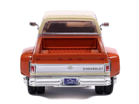 1975 Chevrolet Silverado K30 Crew Cab Dually Pickup Truck Grecian Bronze and Santa Fe Tan 1/64 Diecast Model Car by IXO Models-IXO-ModelCars.com