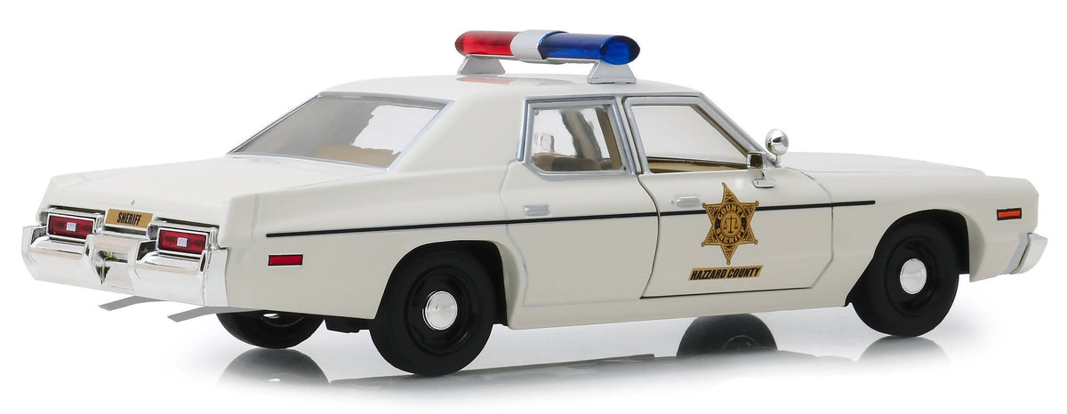 1975 Dodge Monaco Cream "Hazzard County Sheriff" 1/24 Diecast Model Car by Greenlight-Greenlight-ModelCars.com