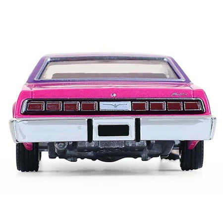 1975 Ford Thunderbird Lowrider Pink Metallic with Purple Top and Graphics with Purple Interior "California Lowriders" Series 7 1/64 Diecast Model Car by Greenlight-Greenlight-ModelCars.com