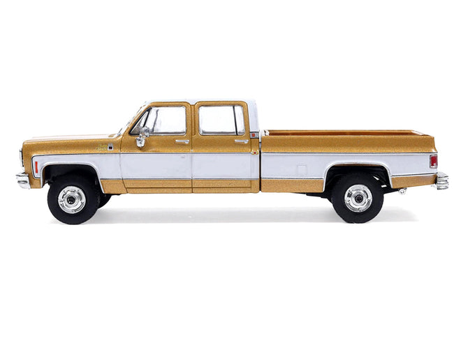 1975 GMC Sierra Classic K2500 Pickup Truck Yuba Gold Metallic and White 1/64 Diecast Model by IXO Models-IXO-ModelCars.com