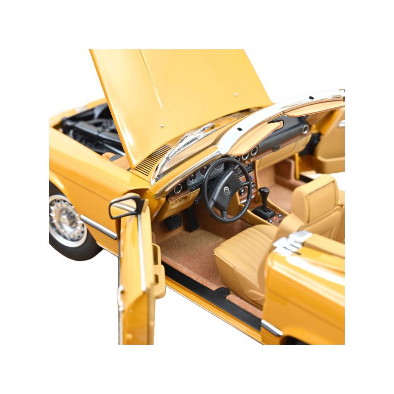 1975 Mercedes-Benz 450 SL Convertible Cayenne Orange with Black Top 1/18 Diecast Model Car by Norev-Norev-ModelCars.com