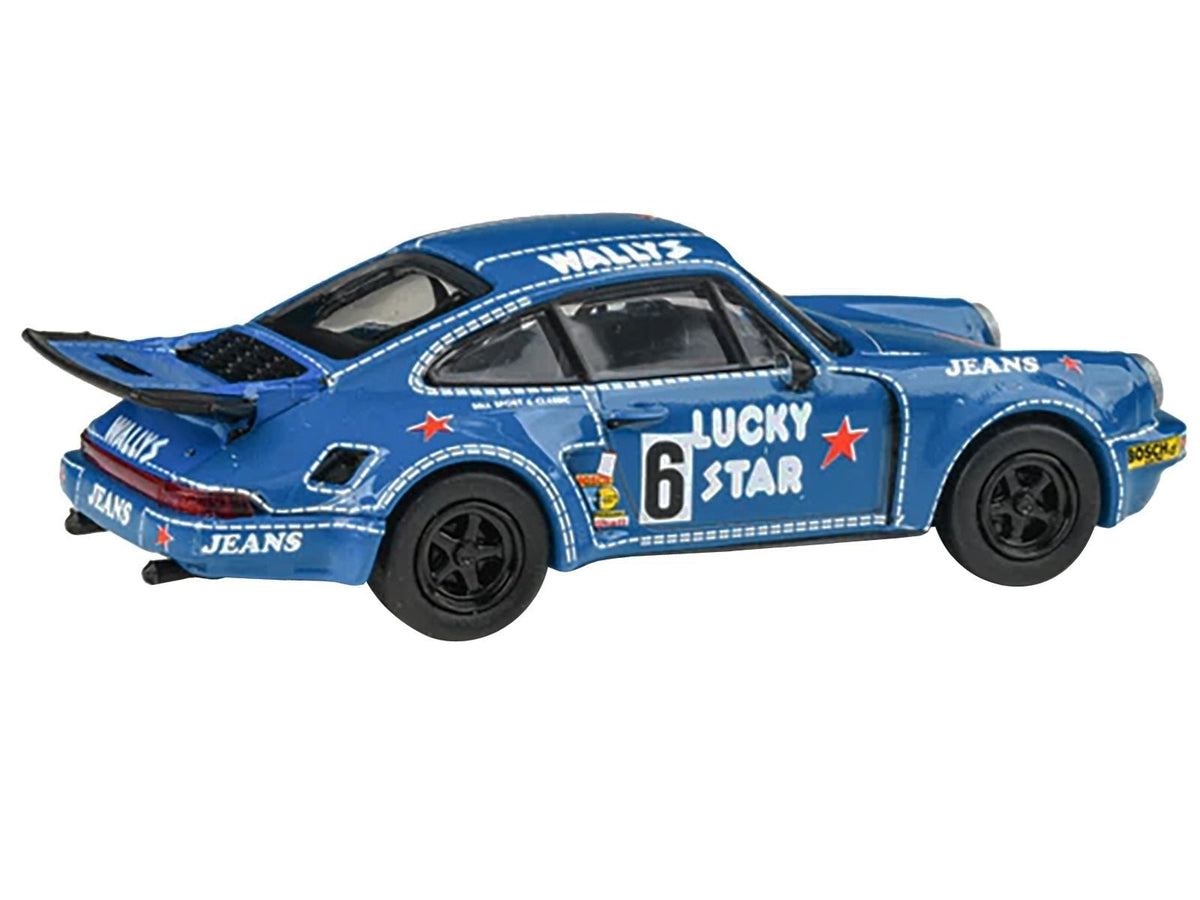 1975 Porsche 911 Carrera RSR 3.0 #6 "Kremer Racing - Wallys Jeans" Blue 1/64 Diecast Model Car by Paragon Models-Paragon-ModelCars.com