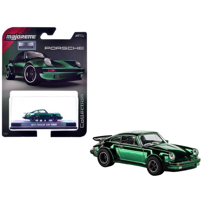 1975 Porsche 930 Turbo Green Metallic "Collection" Series 1/64 Diecast Model Car by Majorette-Majorette-ModelCars.com