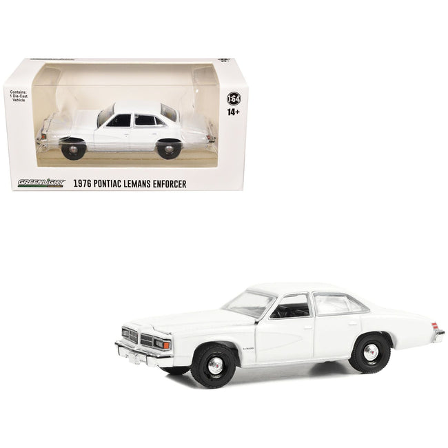1976 - 77 Pontiac LeMans Enforcer White "Hot Pursuit - Hobby Exclusive" Series 1/64 Diecast Model Car by Greenlight - Greenlight - ModelCars.com