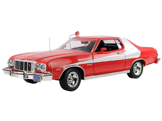 1976 Ford Gran Torino Red with White Graphics "Hollywood Greatest Hits" Series 1/24 Diecast Model Car by Greenlight-Greenlight-ModelCars.com