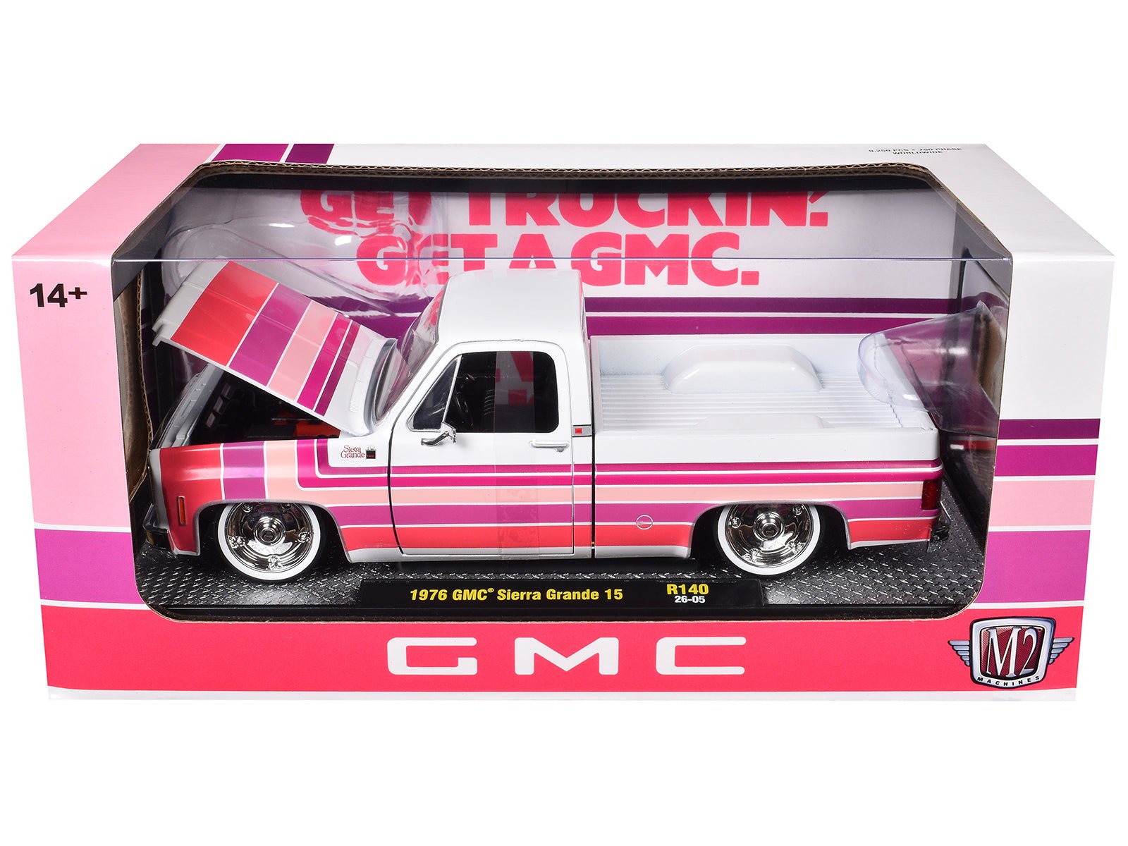 M2 1976 GMC シエラ・グランデ 15 - ホワイト 1976 GMC Sierra Grande 15 Pickup Truck White with Stripes Limited