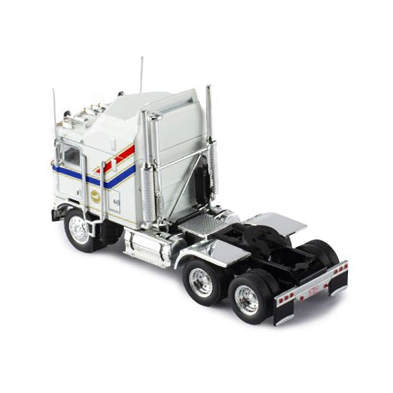 1976 Kenworth K100 Aerodyne Truck Tractor White with Blue and Red Stripes 1/64 Diecast Model by IXO Models - IXO - ModelCars.com