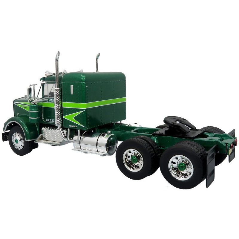 1976 Kenworth W900A Tractor with Dry Goods Trailer Green Metallic with Light Green Graphics "Vintage Heavy Haul Truck Collection" 1/43 Diecast Model by Iconic Replicas - Iconic Replicas - ModelCars.com