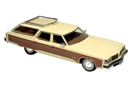 1976 Oldsmobile Custom Cruiser Cream Gold with Woodgrain Sides Limited Edition to 200 pieces Worldwide 1/43 Model Car by Goldvarg Collection-Goldvarg Collection-ModelCars.com