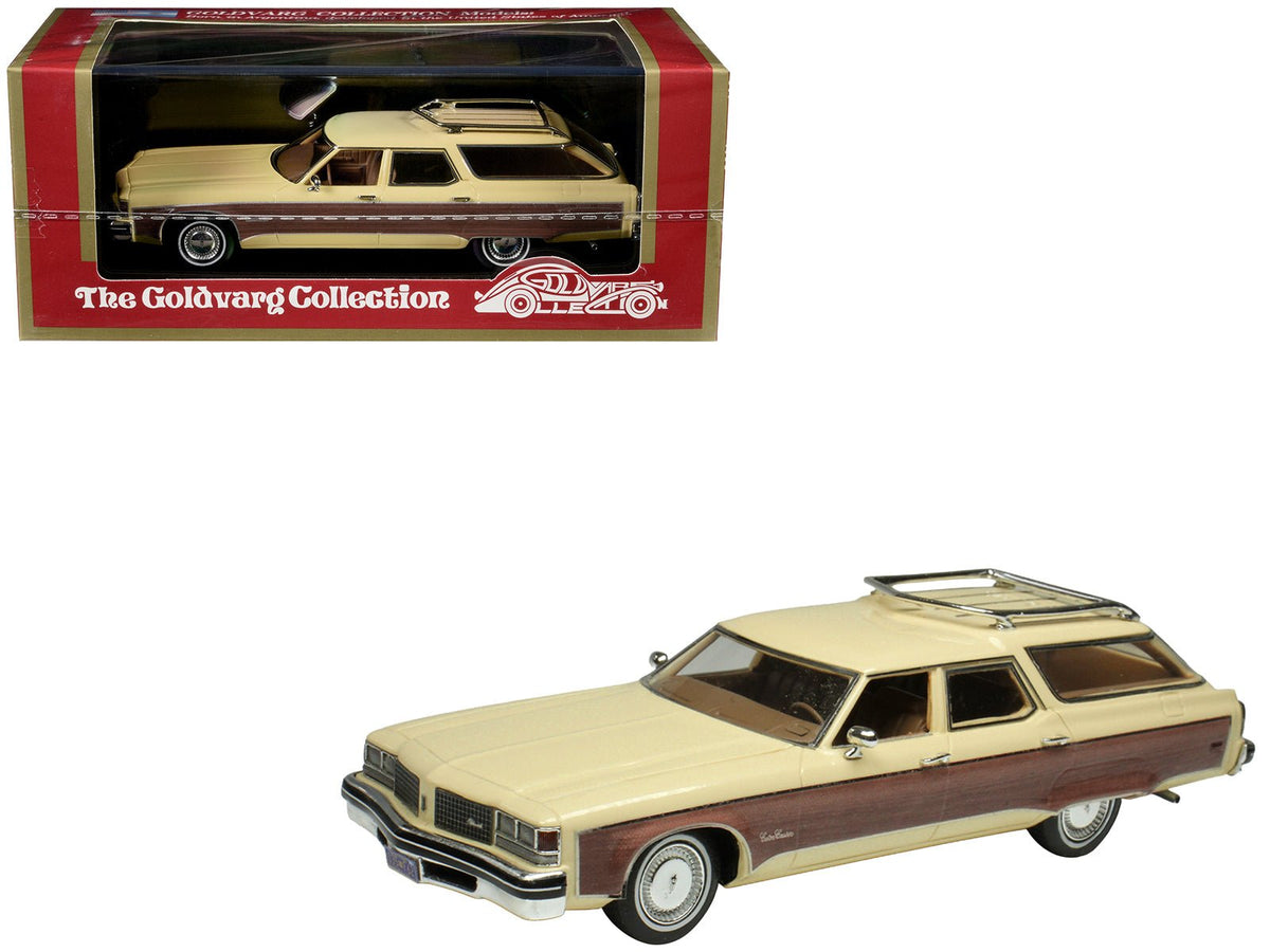 1976 Oldsmobile Custom Cruiser Cream Gold with Woodgrain Sides Limited Edition to 200 pieces Worldwide 1/43 Model Car by Goldvarg Collection-Goldvarg Collection-ModelCars.com
