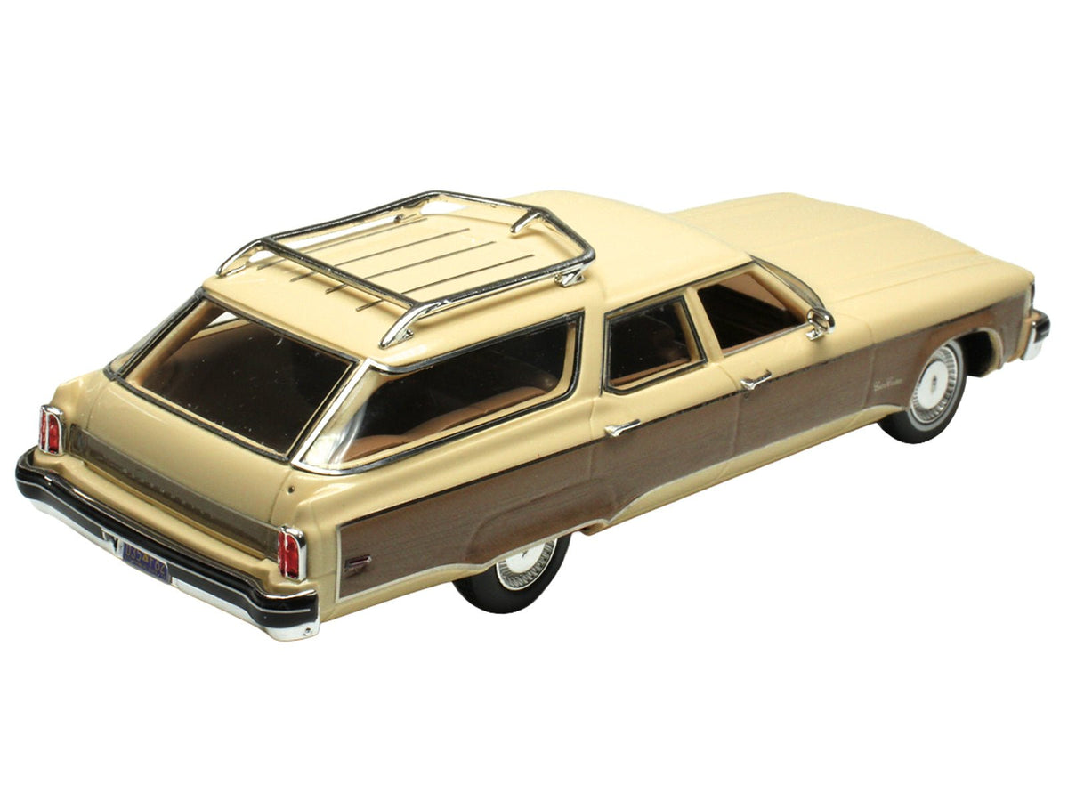 1976 Oldsmobile Custom Cruiser Cream Gold with Woodgrain Sides Limited Edition to 200 pieces Worldwide 1/43 Model Car by Goldvarg Collection-Goldvarg Collection-ModelCars.com